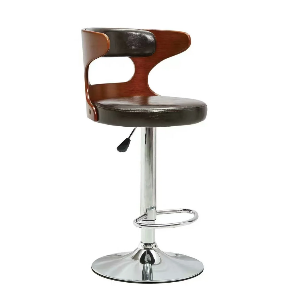 chromée Chaise de café moderne
